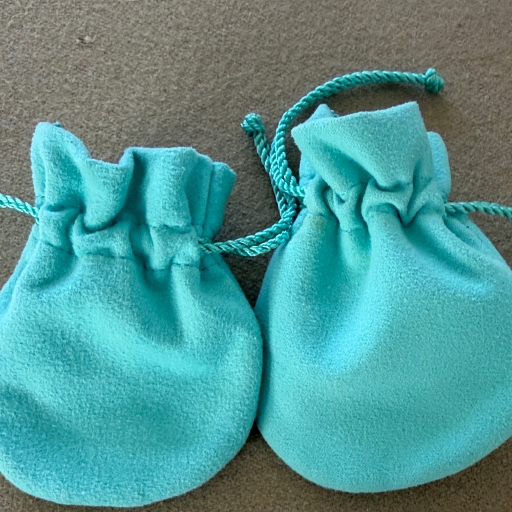 Tiffany & Co. Turquoise Drawstring Pouches - Picture 3 of 4